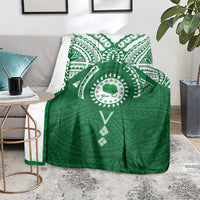 Personalised Cook Islands Rarotonga Blanket Map With Kuki Airani Manta Ray Tattoo LT14 - Polynesian Pride