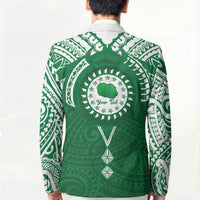 Personalised Cook Islands Rarotonga Blazer Map With Kuki Airani Manta Ray Tattoo LT14 - Polynesian Pride