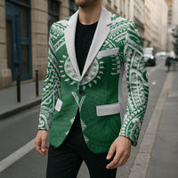 Personalised Cook Islands Rarotonga Blazer Map With Kuki Airani Manta Ray Tattoo LT14 - Polynesian Pride
