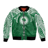 Personalised Cook Islands Rarotonga Bomber Jacket Map With Kuki Airani Manta Ray Tattoo