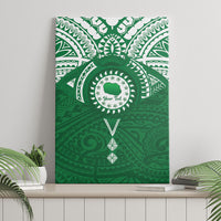 Personalised Cook Islands Rarotonga Canvas Wall Art Map With Kuki Airani Manta Ray Tattoo LT14 - Polynesian Pride