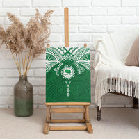 Personalised Cook Islands Rarotonga Canvas Wall Art Map With Kuki Airani Manta Ray Tattoo LT14 - Polynesian Pride