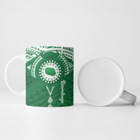 Personalised Cook Islands Rarotonga Ceramic Mug Map With Kuki Airani Manta Ray Tattoo LT14 - Polynesian Pride