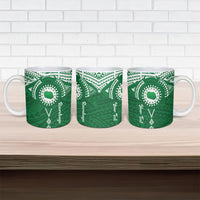 Personalised Cook Islands Rarotonga Ceramic Mug Map With Kuki Airani Manta Ray Tattoo LT14 - Polynesian Pride