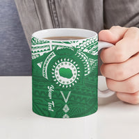 Personalised Cook Islands Rarotonga Ceramic Mug Map With Kuki Airani Manta Ray Tattoo LT14 - Polynesian Pride