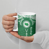 Personalised Cook Islands Rarotonga Ceramic Mug Map With Kuki Airani Manta Ray Tattoo LT14 - Polynesian Pride