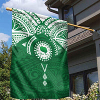 Personalised Cook Islands Rarotonga Garden Flag Map With Kuki Airani Manta Ray Tattoo LT14 - Polynesian Pride