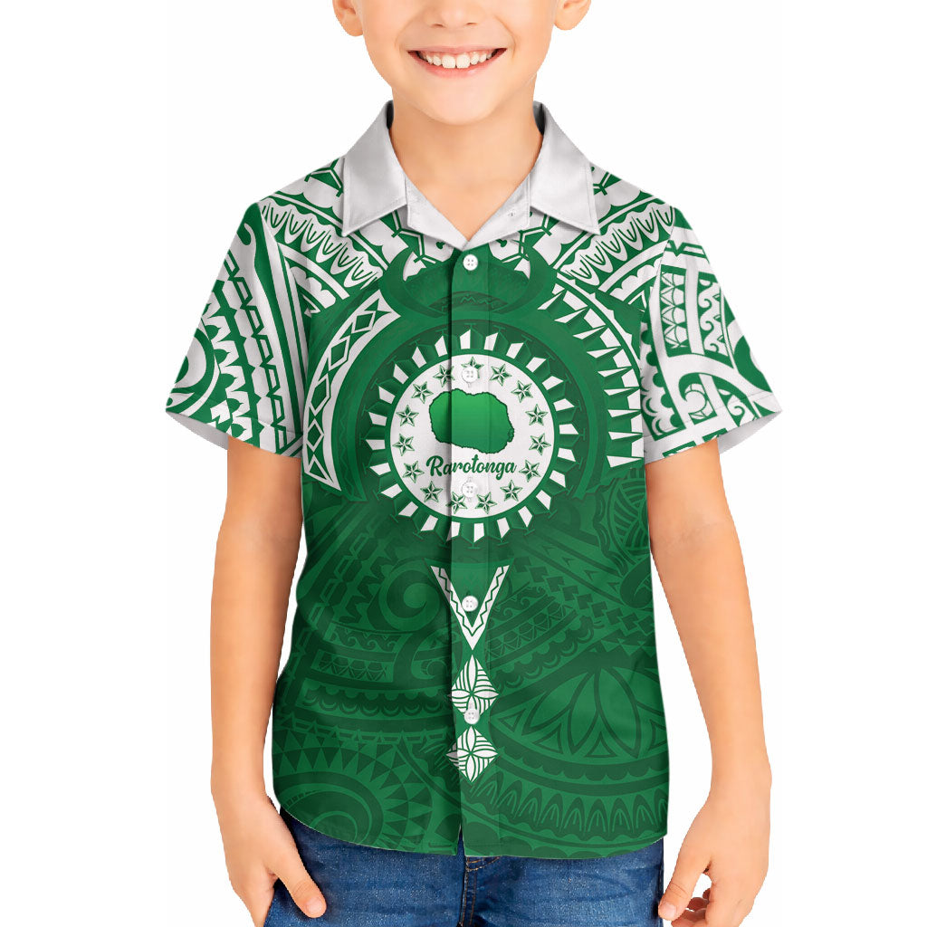 Personalised Cook Islands Rarotonga Hawaiian Shirt Map With Kuki Airani Manta Ray Tattoo LT14 - Polynesian Pride