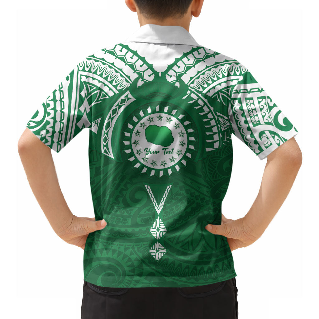 Personalised Cook Islands Rarotonga Hawaiian Shirt Map With Kuki Airani Manta Ray Tattoo LT14 - Polynesian Pride