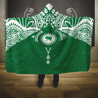 Personalised Cook Islands Rarotonga Hooded Blanket Map With Kuki Airani Manta Ray Tattoo LT14 - Polynesian Pride