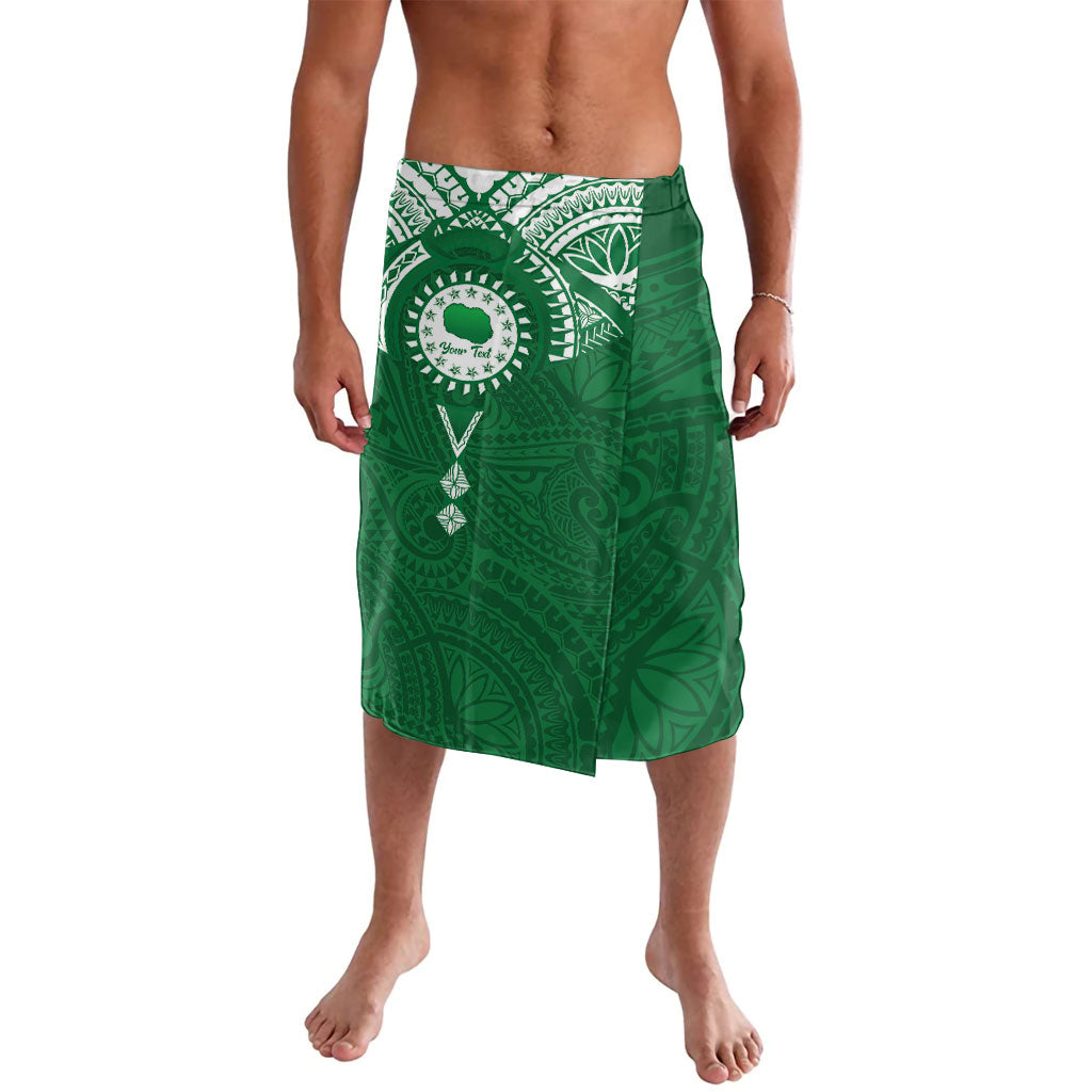 Personalised Cook Islands Rarotonga Lavalava Map With Kuki Airani Manta Ray Tattoo