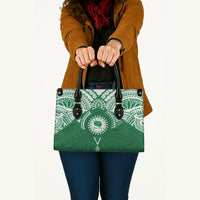 Personalised Cook Islands Rarotonga Leather Bag Map With Kuki Airani Manta Ray Tattoo LT14 - Polynesian Pride