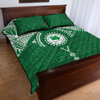 Personalised Cook Islands Rarotonga Quilt Bed Set Map With Kuki Airani Manta Ray Tattoo LT14 - Polynesian Pride