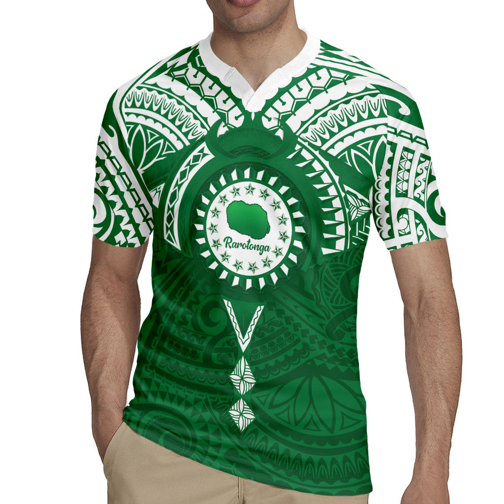 Personalised Cook Islands Rarotonga Rugby Jersey Map With Kuki Airani Manta Ray Tattoo LT14 - Polynesian Pride