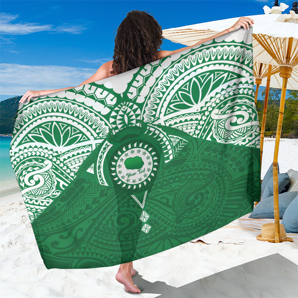 Personalised Cook Islands Rarotonga Sarong Map With Kuki Airani Manta Ray Tattoo