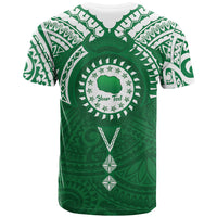 Personalised Cook Islands Rarotonga T Shirt Map With Kuki Airani Manta Ray Tattoo LT14 - Polynesian Pride