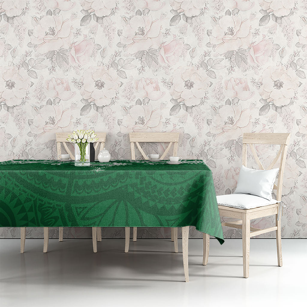 Personalised Cook Islands Rarotonga Tablecloth Map With Kuki Airani Manta Ray Tattoo LT14 - Polynesian Pride