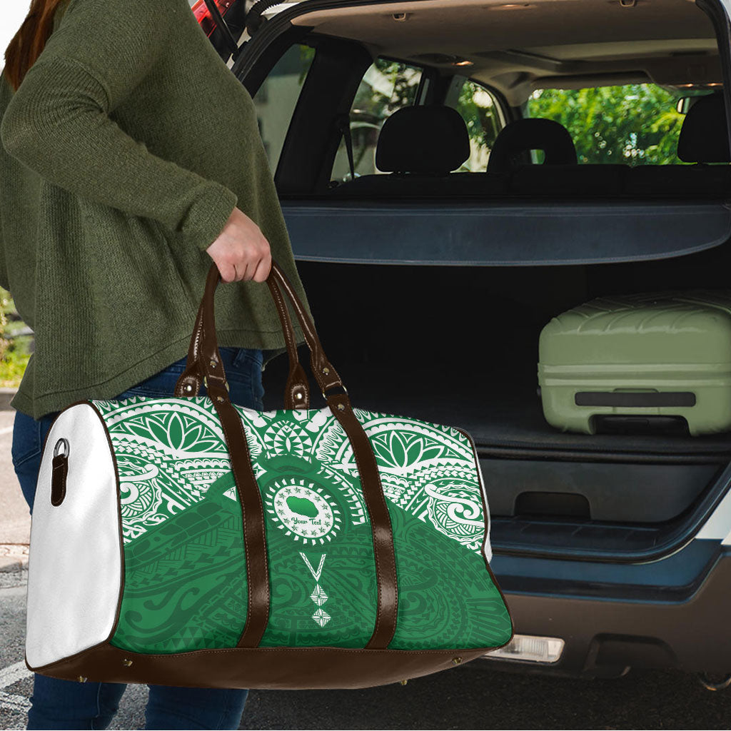 Personalised Cook Islands Rarotonga Travel Bag Map With Kuki Airani Manta Ray Tattoo LT14 - Polynesian Pride