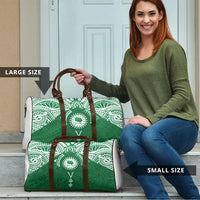 Personalised Cook Islands Rarotonga Travel Bag Map With Kuki Airani Manta Ray Tattoo LT14 - Polynesian Pride