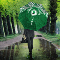 Personalised Cook Islands Rarotonga Umbrella Map With Kuki Airani Manta Ray Tattoo LT14 - Polynesian Pride