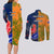 France And Australia Rugby Couples Matching Long Sleeve Bodycon Dress and Long Sleeve Button Shirts 2023 World Cup Le Bleus Wallabies Together LT14 - Polynesian Pride