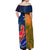 France And Australia Rugby Off Shoulder Maxi Dress 2023 World Cup Le Bleus Wallabies Together LT14 - Polynesian Pride