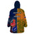 France And Australia Rugby Wearable Blanket Hoodie 2023 World Cup Le Bleus Wallabies Together LT14 - Polynesian Pride