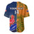 Custom France And Australia Rugby Baseball Jersey 2023 World Cup Le Bleus Wallabies Together LT14 - Polynesian Pride