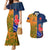 Custom France And Australia Rugby Couples Matching Mermaid Dress and Hawaiian Shirt 2023 World Cup Le Bleus Wallabies Together LT14 Gold - Polynesian Pride