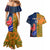 Custom France And Australia Rugby Couples Matching Mermaid Dress and Hawaiian Shirt 2023 World Cup Le Bleus Wallabies Together LT14 - Polynesian Pride