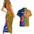 Custom France And Australia Rugby Couples Matching Short Sleeve Bodycon Dress and Hawaiian Shirt 2023 World Cup Le Bleus Wallabies Together LT14 - Polynesian Pride