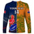 Custom France And Australia Rugby Long Sleeve Shirt 2023 World Cup Le Bleus Wallabies Together LT14 - Polynesian Pride