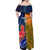 Custom France And Australia Rugby Off Shoulder Maxi Dress 2023 World Cup Le Bleus Wallabies Together LT14 - Polynesian Pride