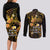 Polynesia Suicide Prevention Awareness Couples Matching Long Sleeve Bodycon Dress and Long Sleeve Button Shirts Your Life Is Worth Living For Polynesian Gold Pattern LT14 - Polynesian Pride