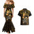 Polynesia Suicide Prevention Awareness Couples Matching Mermaid Dress and Hawaiian Shirt Your Life Is Worth Living For Polynesian Gold Pattern LT14 - Polynesian Pride