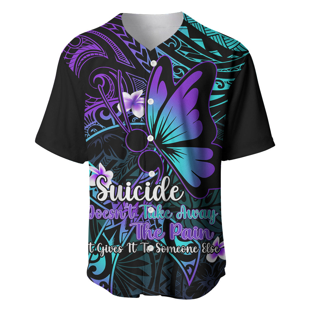 Polynesia Suicide Prevention Awareness Baseball Jersey Your Life Is Worth Living For Polynesian Purple Pattern LT14 Purple - Polynesian Pride