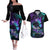 Polynesia Suicide Prevention Awareness Couples Matching Off The Shoulder Long Sleeve Dress and Hawaiian Shirt Your Life Is Worth Living For Polynesian Purple Pattern LT14 Purple - Polynesian Pride