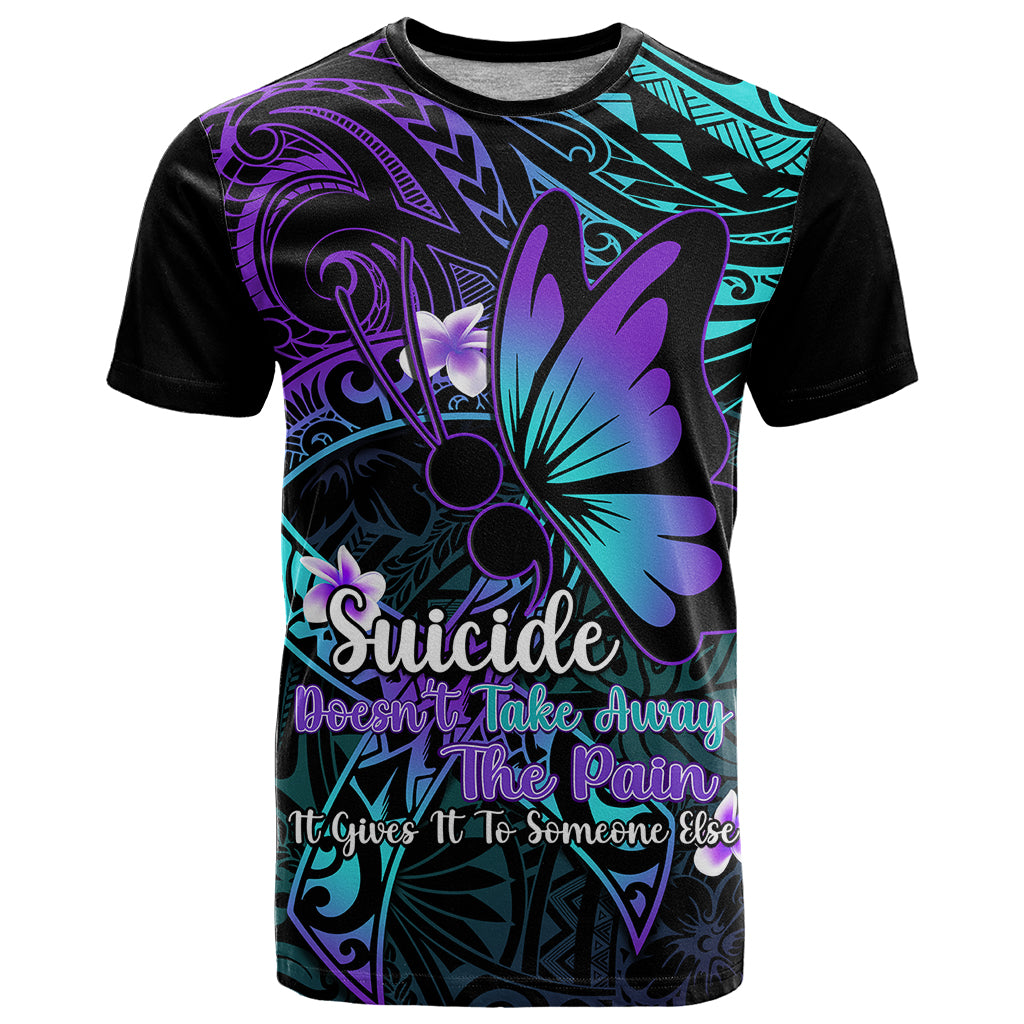 Polynesia Suicide Prevention Awareness T Shirt Your Life Is Worth Living For Polynesian Purple Pattern LT14 Purple - Polynesian Pride