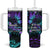 Polynesia Suicide Prevention Awareness Tumbler With Handle Your Life Is Worth Living For Polynesian Purple Pattern