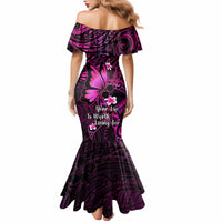 Polynesia Suicide Prevention Awareness Mermaid Dress Your Life Is Worth Living For Polynesian Pink Pattern LT14 - Polynesian Pride