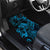 New Zealand Tuatara Car Mats Aotearoa Maori Clematis Flowers - Blue