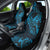 New Zealand Tuatara Car Seat Cover Aotearoa Maori Clematis Flowers - Blue