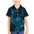 New Zealand Tuatara Family Matching Mermaid Dress and Hawaiian Shirt Aotearoa Maori Clematis Flowers - Blue