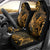 New Zealand Tuatara Car Seat Cover Aotearoa Maori Clematis Flowers - Gold