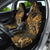 New Zealand Tuatara Car Seat Cover Aotearoa Maori Clematis Flowers - Gold