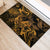 New Zealand Tuatara Rubber Doormat Aotearoa Maori Clematis Flowers - Gold