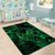 New Zealand Tuatara Area Rug Aotearoa Maori Clematis Flowers - Green