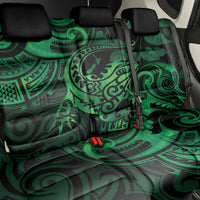 New Zealand Tuatara Back Car Seat Cover Aotearoa Maori Clematis Flowers - Green