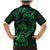 New Zealand Tuatara Family Matching Mermaid Dress and Hawaiian Shirt Aotearoa Maori Clematis Flowers - Green