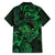 New Zealand Tuatara Family Matching Tank Maxi Dress and Hawaiian Shirt Aotearoa Maori Clematis Flowers - Green